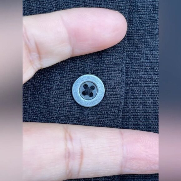 GUDRUN SJODEN Dress Organic Cotton Button Front Pockets Lagenlook dress medium - Picture 5 of 9